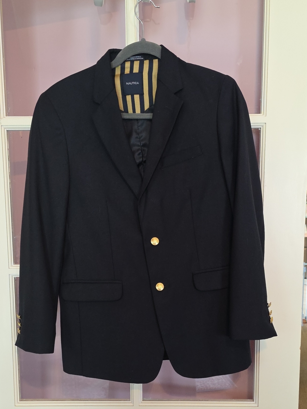 Nautica Black Blazer with Gold Buttons